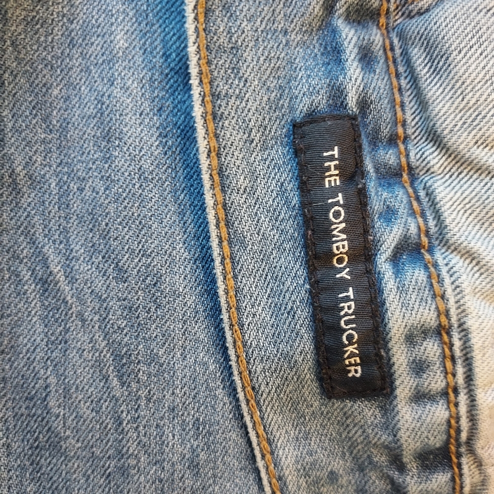 Lucky Brand The Tomboy Trucker Denim Jean Jacket  Size Small Petite Medium Wash - Picture 7 of 7